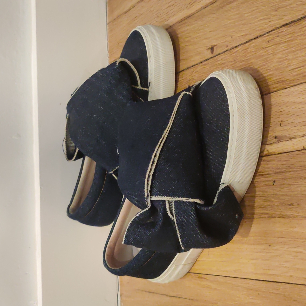 Joshua Sanders denim bow sneakers